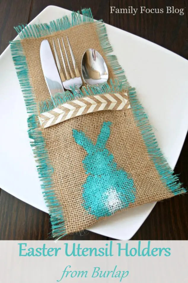 Easter Utensil Holders from Burlap
