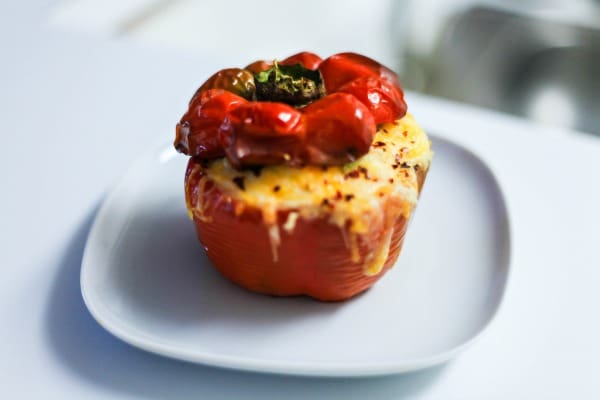 omelet stuffed bell pepper