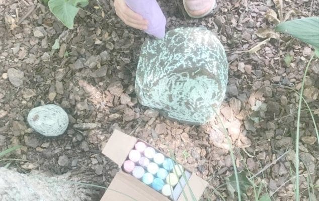sidewalk chalk rocks