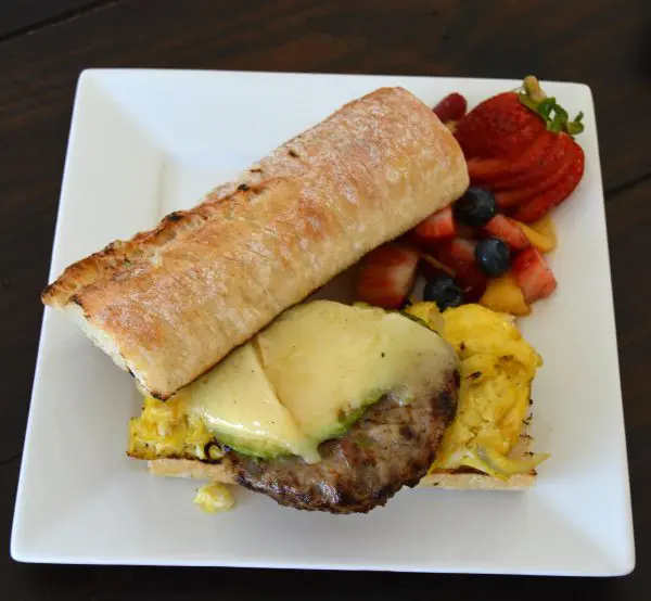 chicken sausage breakfast sandwich