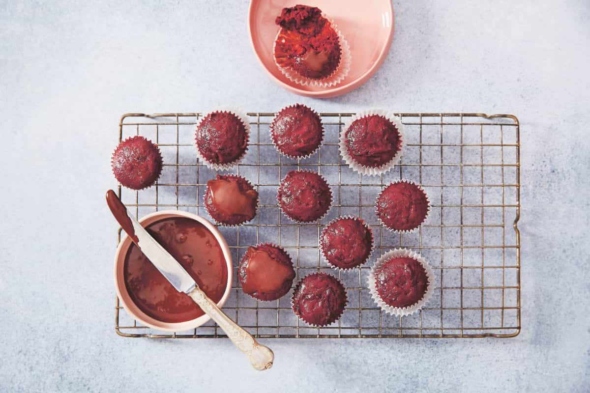 chocolate and beetroot cupcakes