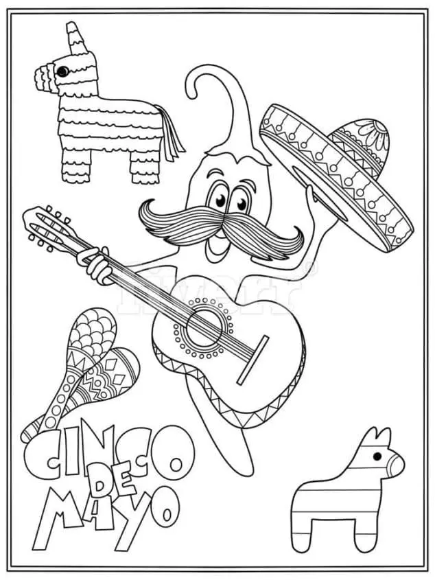Cinco de Mayo Coloring Sheets