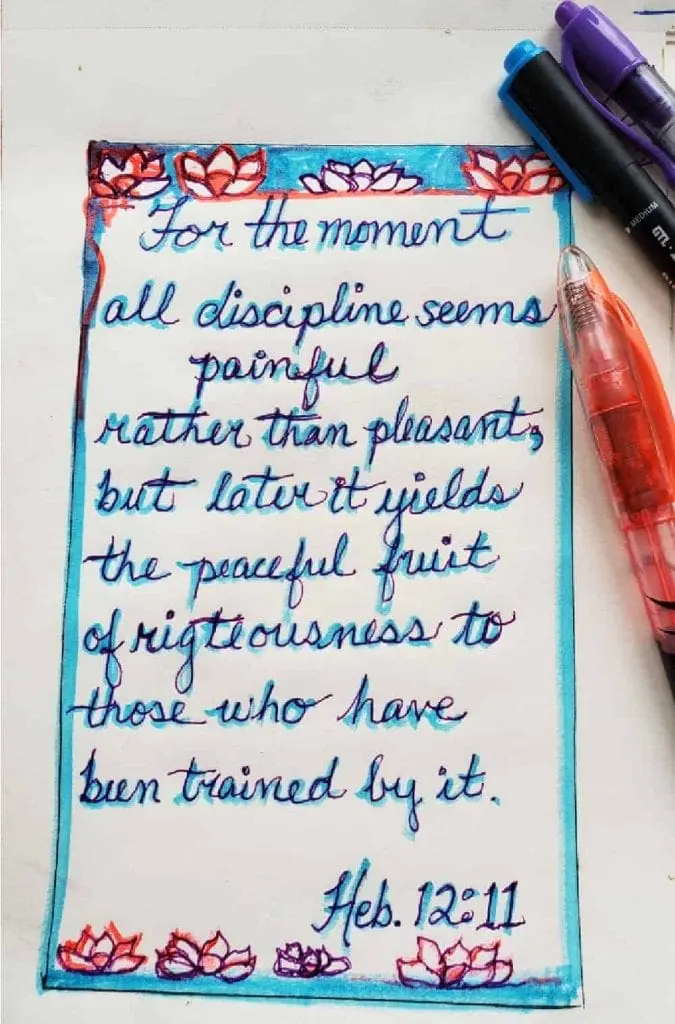 discipline yields righteousness