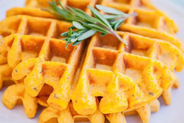 Healthy Waffles Recipe: Sweet Potato and Rosemary Waffles