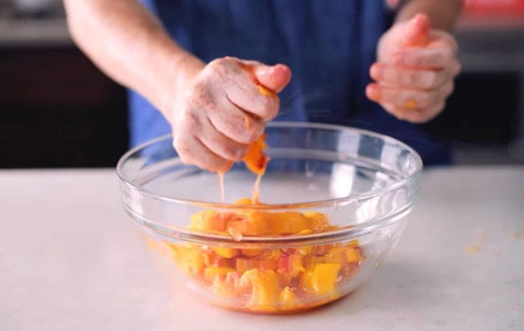 squeeze peaches