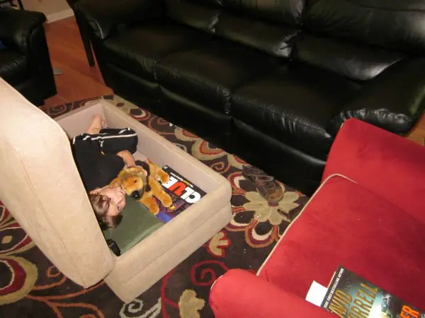 family room clever storage ottoman / Simply Family Way